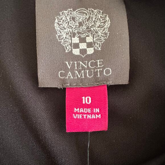 NWT Vince Camuto Simmer Sequin Black and Gold Dress Size 10 - Picture 5 of 8